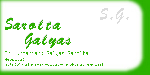 sarolta galyas business card